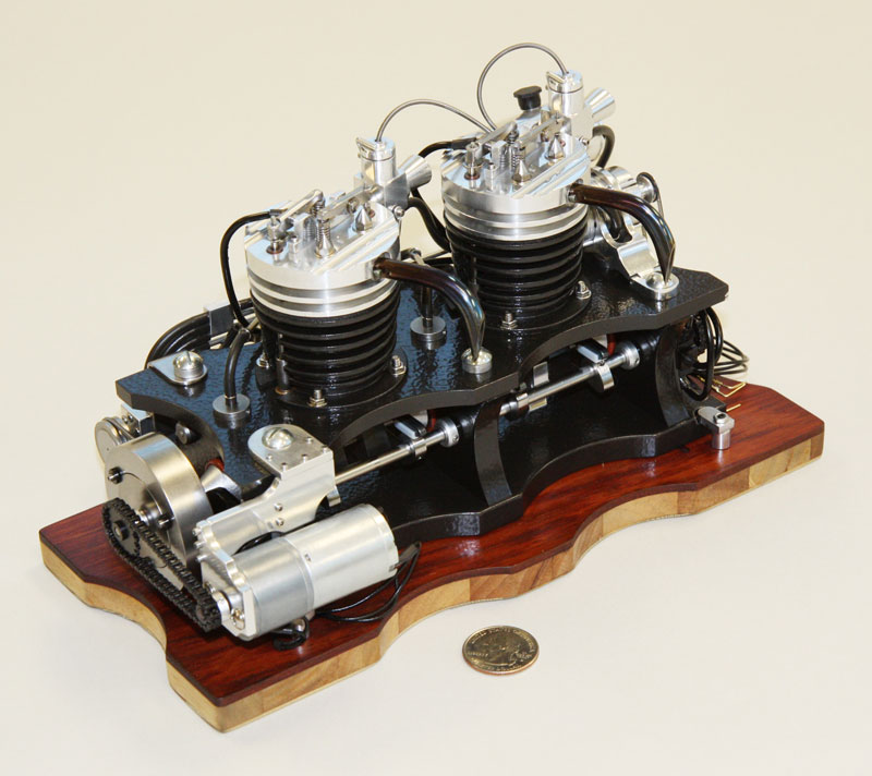 King “T85” 2-Cylinder, Air-Cooled Inline Engine