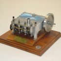 The 1/4 scale “Kitty Hawk” 4-cylinder inline engine model.