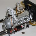 Lee Root's 1/4 scale Chevy Corvette small block engine.