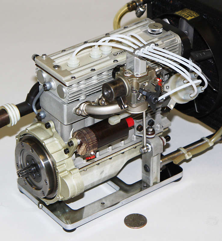 A side view of the "Root Special" shows Lee's unique fuel injection system.