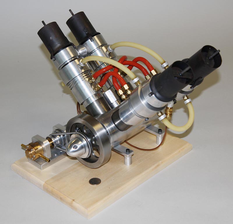 V-4 Stirling Cycle Engine