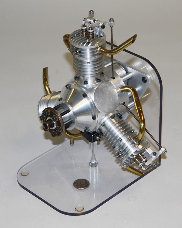 Miniature 3-Cylinder Radial Engine