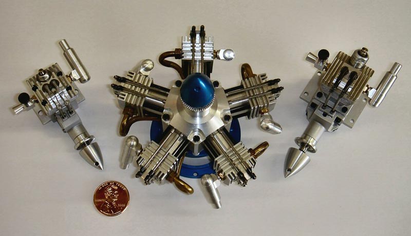 Micro 4-Cycle Single-Cylinder Model Airplane Engine