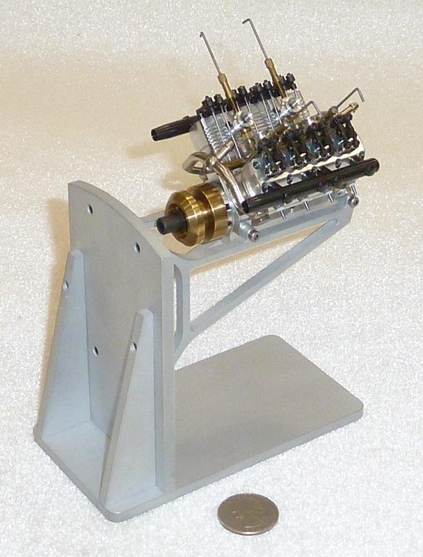 The 1/12 scale Micro Cirrus V8 engine.