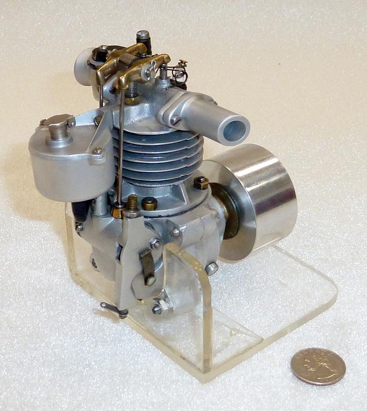The Feeney single-cylinder 4-cycle model engine.