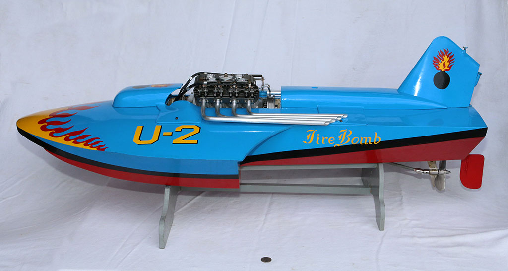 The Fire Bomb radio controlled hydroplane.