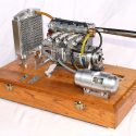 A 1/4 Scale OFFY 270 engine with fuel injection.