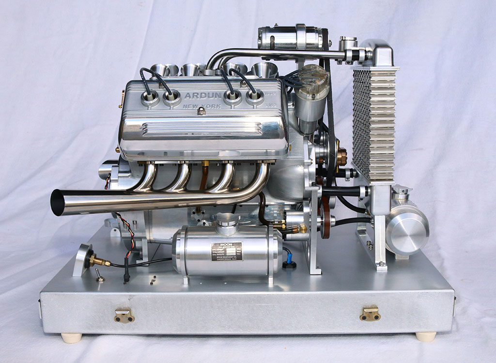 The 1/3 scale ARDUN V8 flathead Ford engine OHV conversion.