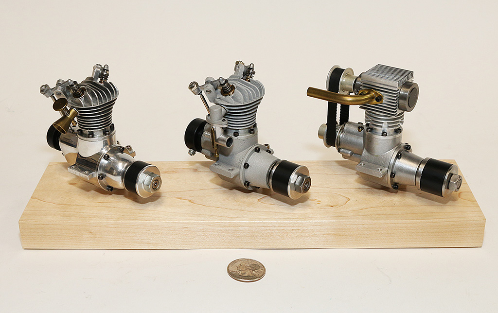 Three Morton M1 Model Airplane Engines