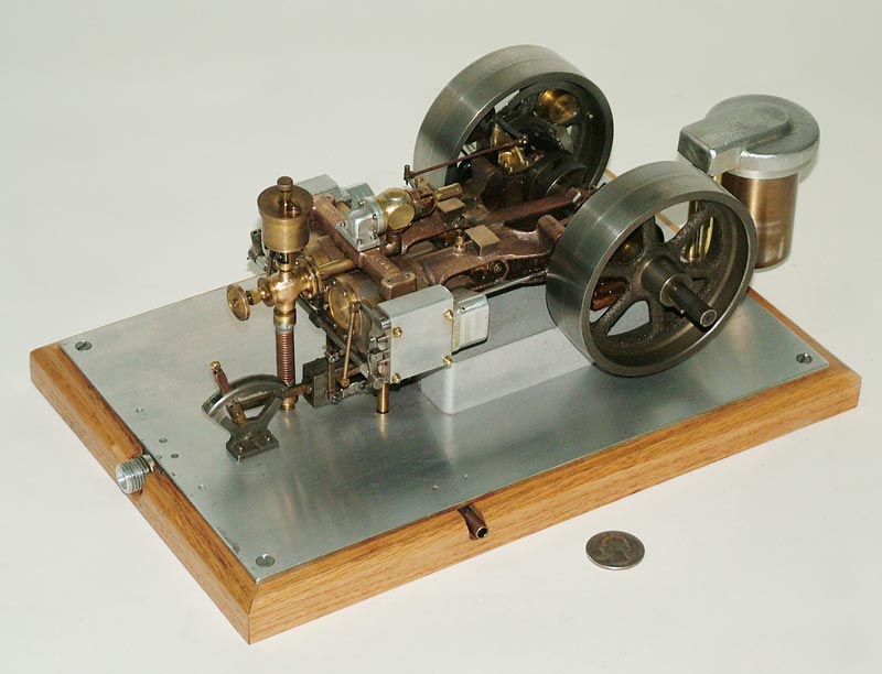 2-Cylinder Horizontal Steam Engine With Twin Flywheels