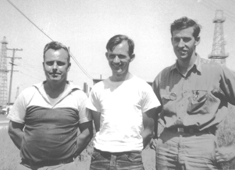 Henry Orwick (left) with friends Ted Enticknap and Tom Strom. 