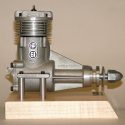 An older HP .61 single-cylinder cutaway. (No number, unpainted, rear intake.) 