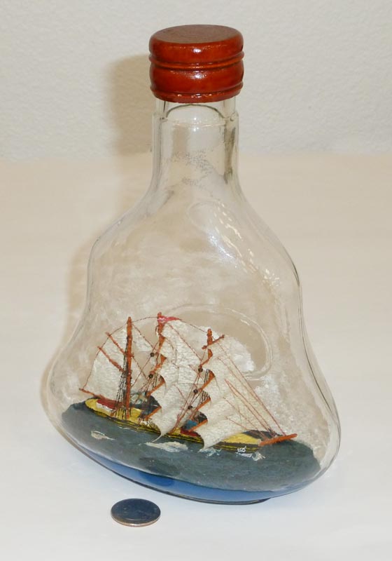 Model Sailing Ship in a Bottle 