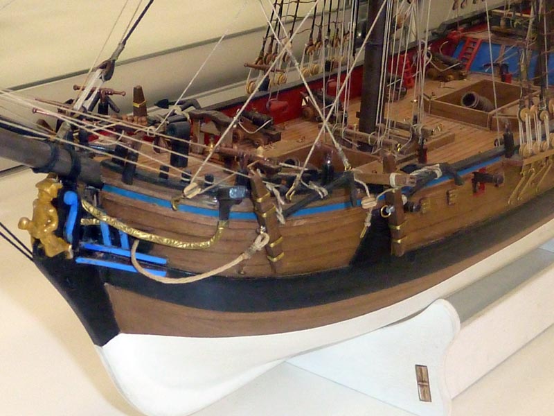 A 1/84 scale model of the HMS Granado.  