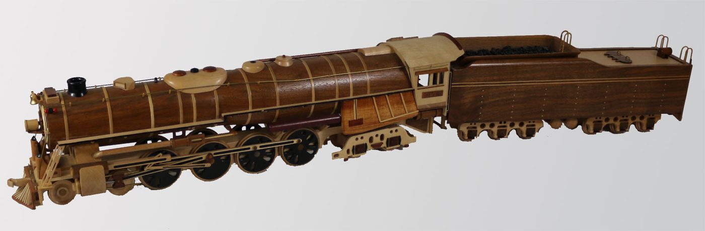 4-8-4 Wooden Steam Locomotive & Tender