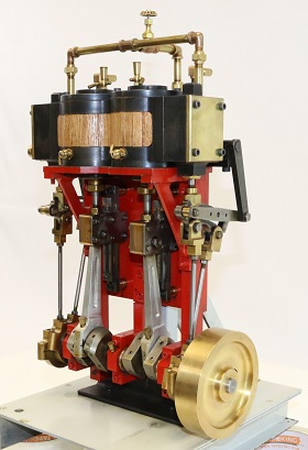 A miniature functional steam roller engine that can be operated on compressed air.