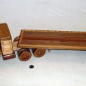 Wooden Semi-Truck Tractor and Trailer