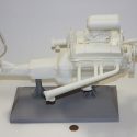 A 1/4 scale plastic Chevy racing engine that was built on a 3D printer. 