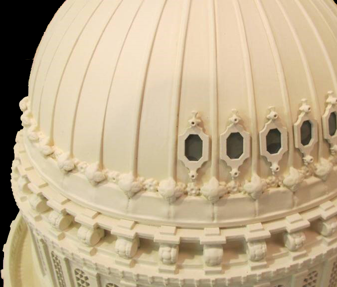 An incredibly detailed architectural model of the U.S. Capitol Building. 