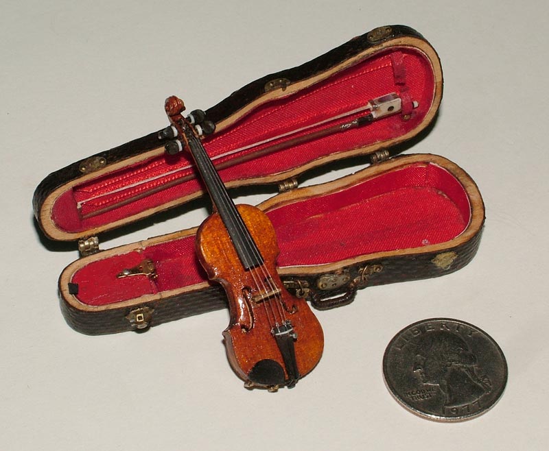 Miniature Violin and Case