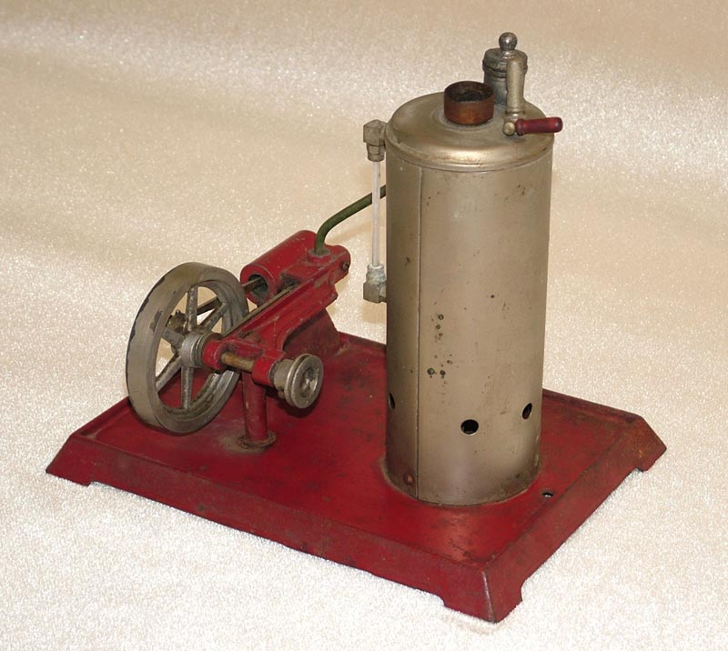 A Weeden #672 toy steam engine and boiler.