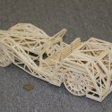 This 1930s convertible classic car was made entirely from matchsticks.