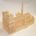 Notre Dame Cathedral Matchstick Model