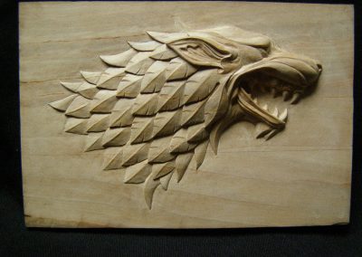 A miniature wood carving made by Vladimir Rusinov.