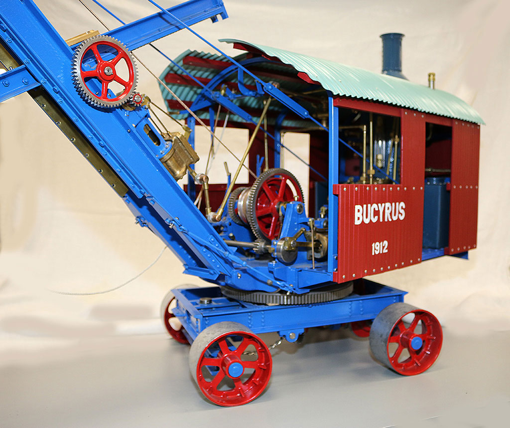 A fully functional scale model of a Bucyrus steam shovel.