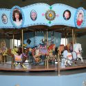 Birk Petersen built this carousel with hand-carved wooden horses for his family.
