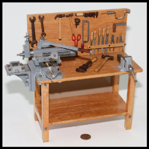 Miniature Workbench With Shaper and Tools