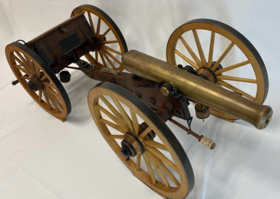 The Napoleon gun attached to scale model limber.