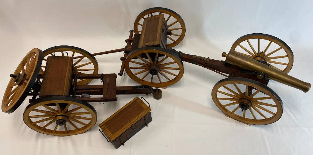 Geoff Kidd's 1/6 scale M1857 12-pounder Napoleon gun with limber and caisson.