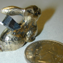 Paul Hamler's functional miniature woodworking plane is shaped like a tiny rabbit.