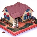 This miniature dollhouse was modeled after one of Joe and Jan Haring’s favorite restaurants, Mimi’s Cafe.