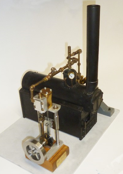 Miniature Steam Plant with Boiler and Two Steam Engines