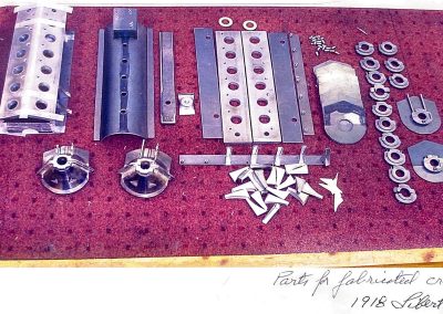 Parts for fabricated crankcases for the Liberty V-12.