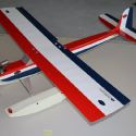 This R/C trainer amphibian aircraft model was built by Joe Bridi and named, “Four Seasons.” 