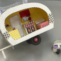 This micro trailer was built by Peggy Boggeln in the style of Mary Engelbreit.
