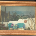 Peggy Boggeln built this miniature dollhouse scene, titled, “Margarita Time,” for a class she took in Arizona.