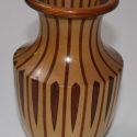 Staked Segmented Wooden Vase (Light)