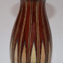 Staked Segmented Wooden Vase (Dark)