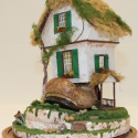 Thatch Roof Shoe House Dollhouse