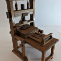 Miniature Wooden Printing Press